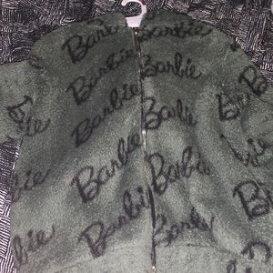 Olive green fuzzy jacket